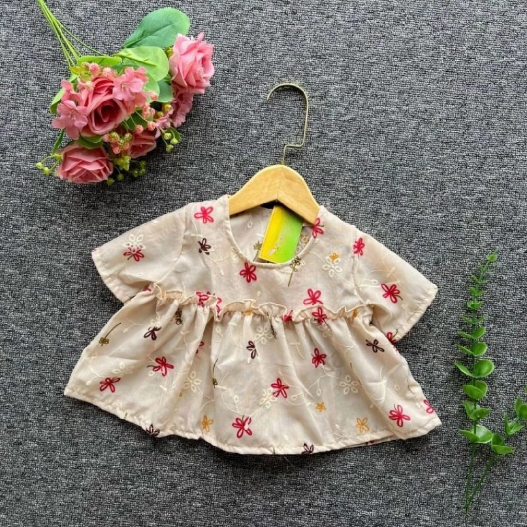 Laila Embroidery Babydoll Top