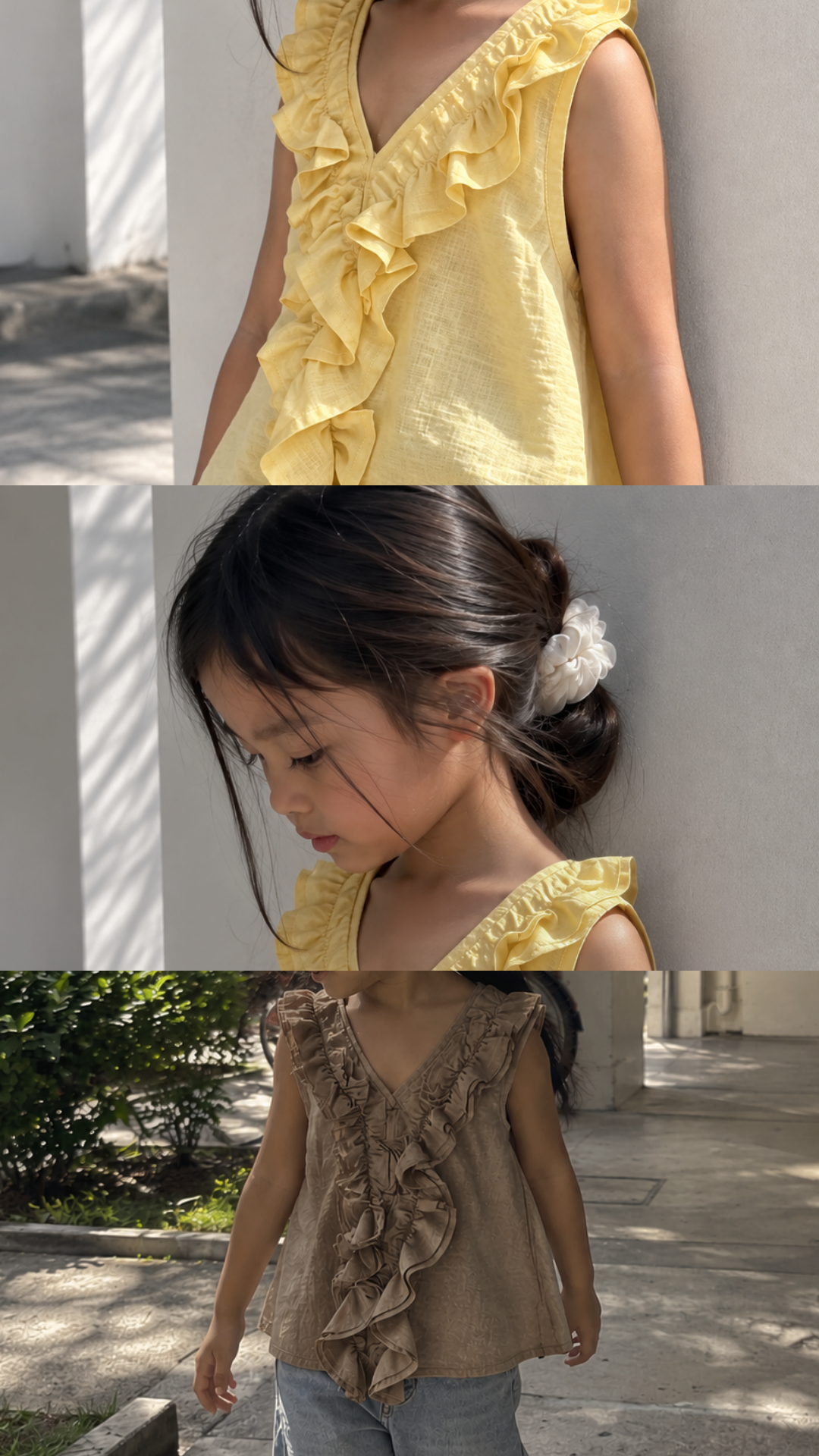 ruffle sleeveless top (BKk extras)
