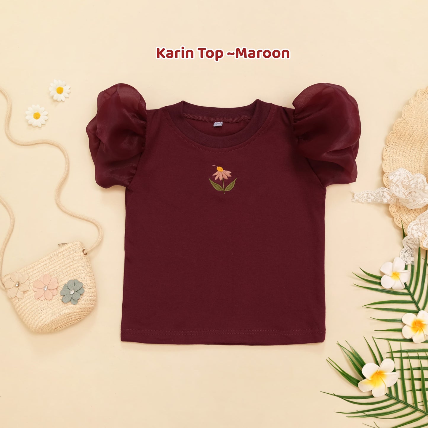 KARIN ORGANZA SLEEVE TOP