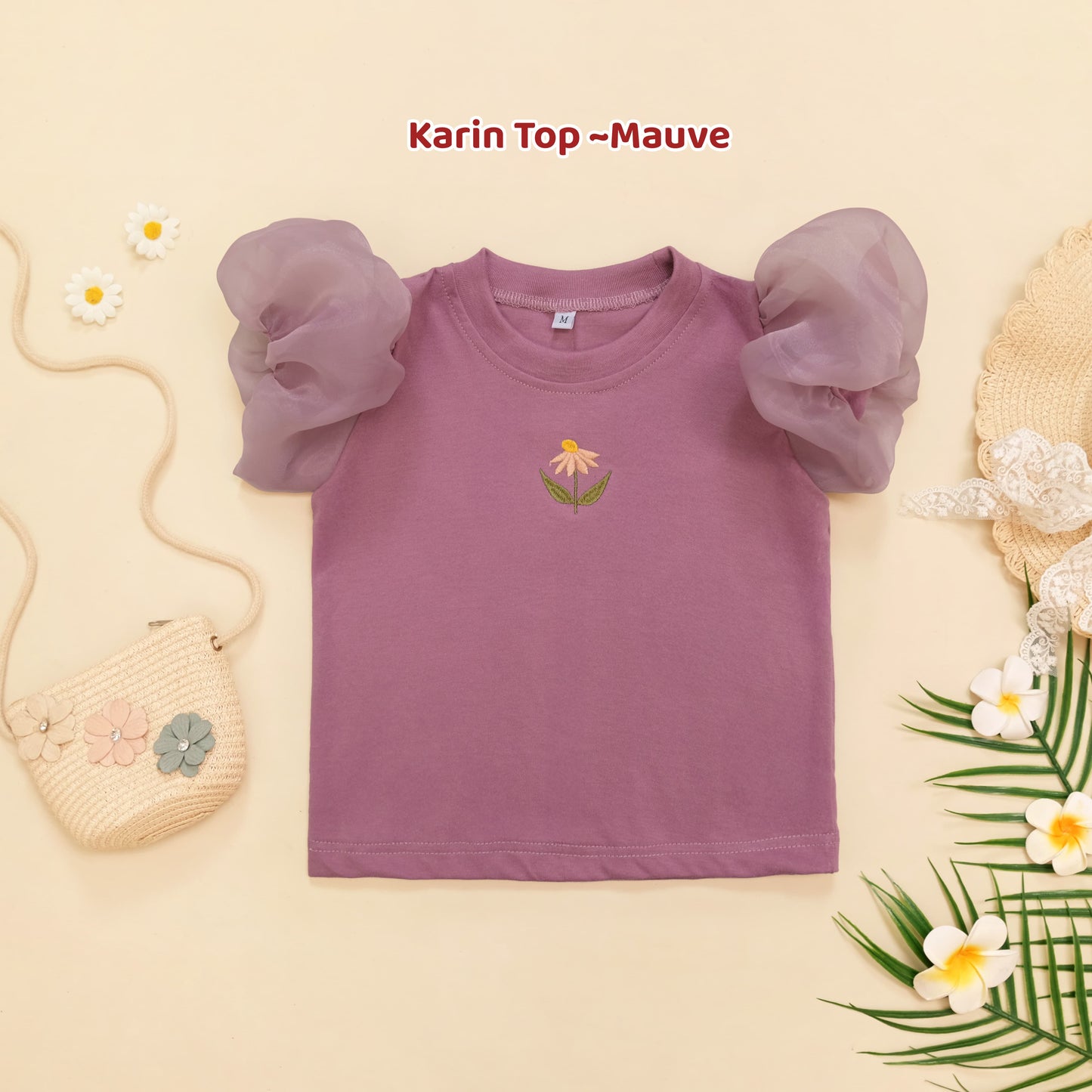 KARIN ORGANZA SLEEVE TOP