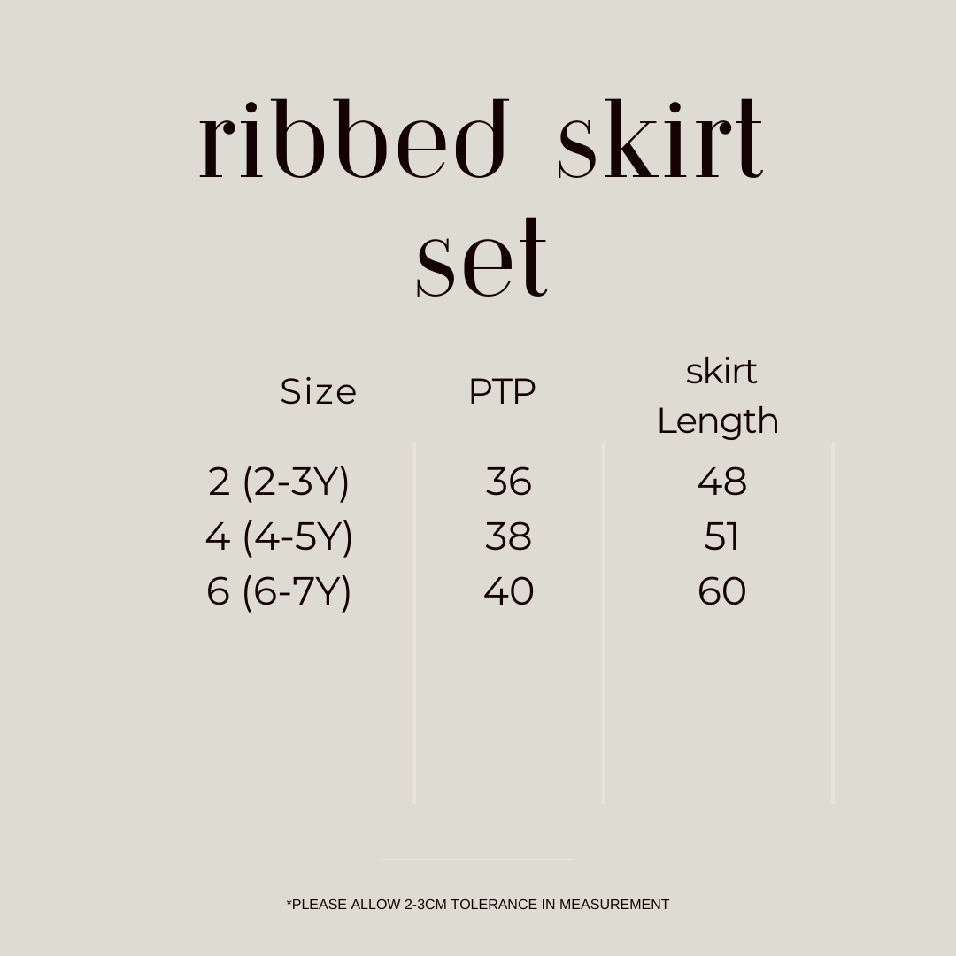 Ribbed Skirt set