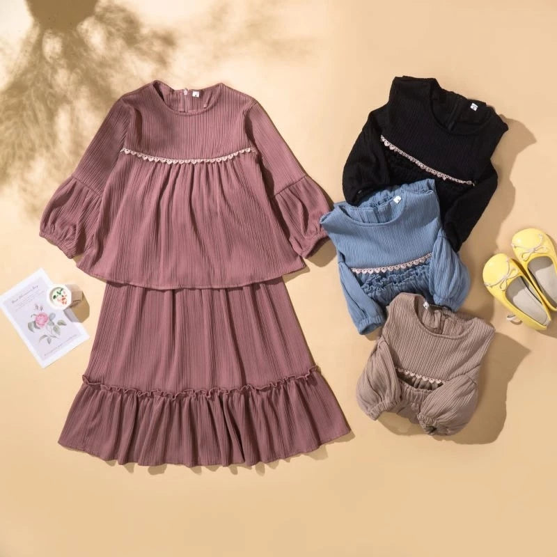 Ribbed Skirt set
