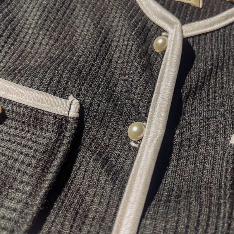 IVY waffle pearl button dress