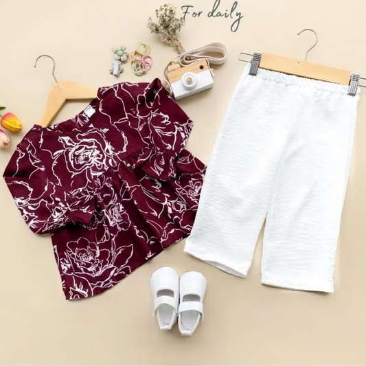 Floral Rayon 2-Piece Set