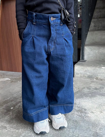 Wide-leg denim Jeans (adults + Kids)