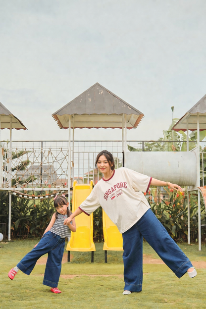 Wide-leg denim Jeans (adults + Kids)