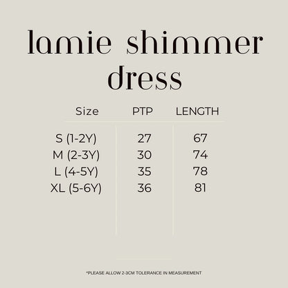 LAMIE SHIMMER CUPCAKE TIERED DRESS