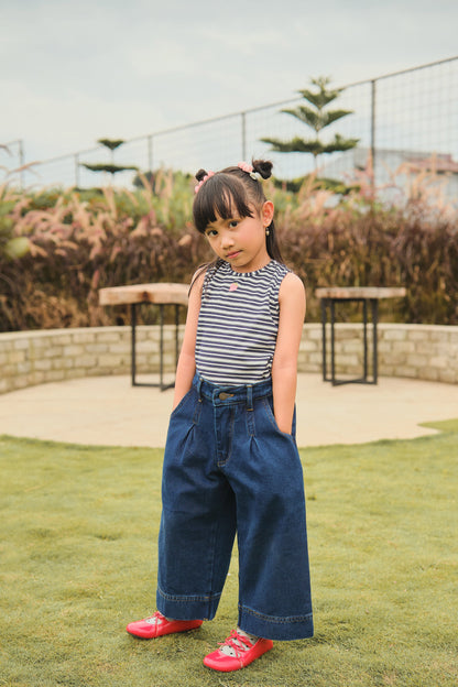 Wide-leg denim Jeans (adults + Kids)