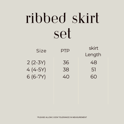 Ribbed Skirt set
