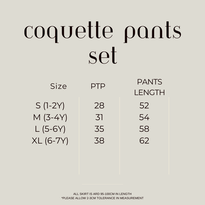 COQUETTE PANTS SET