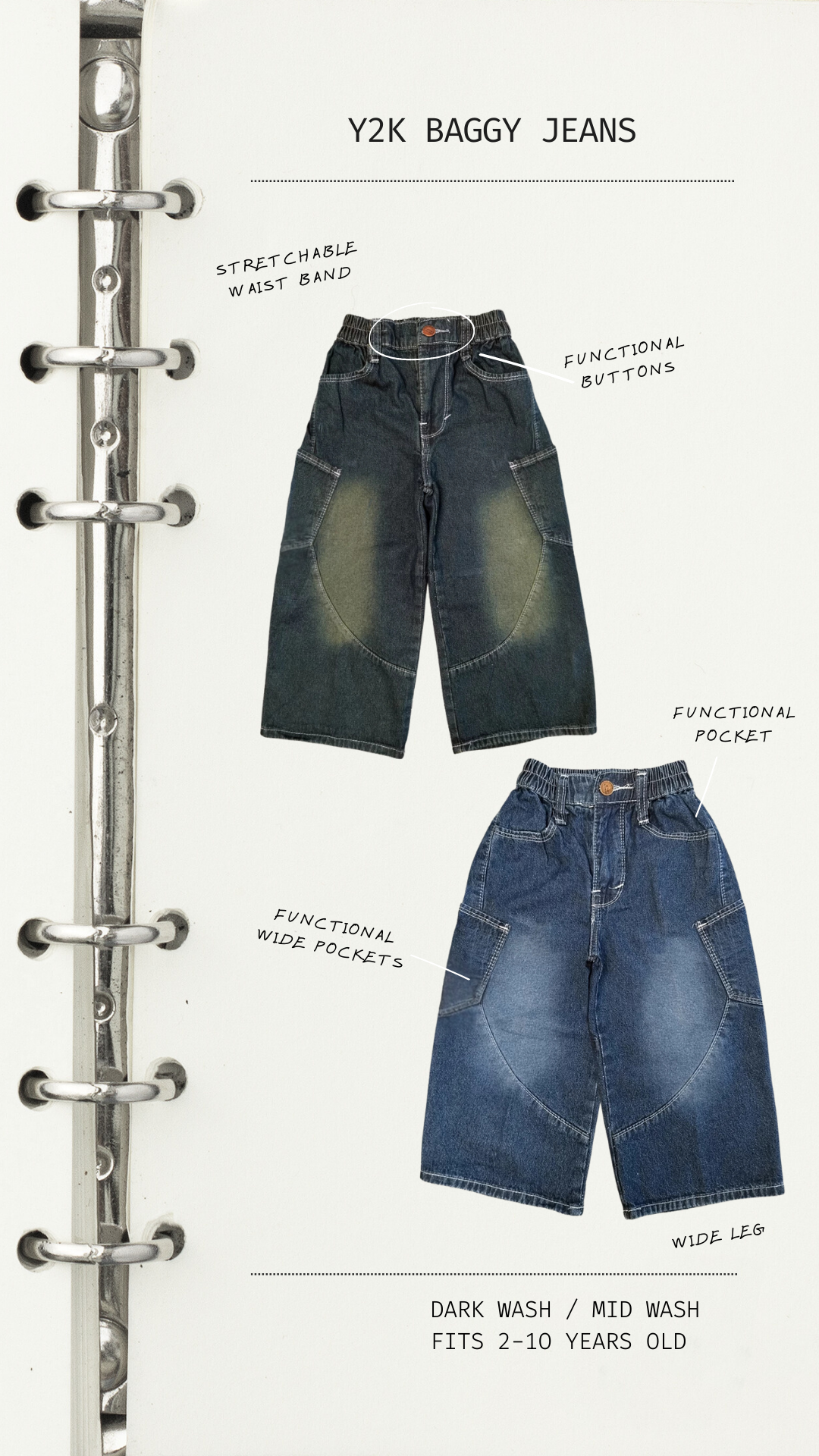 Unisex Y2K BAGGY JEANS