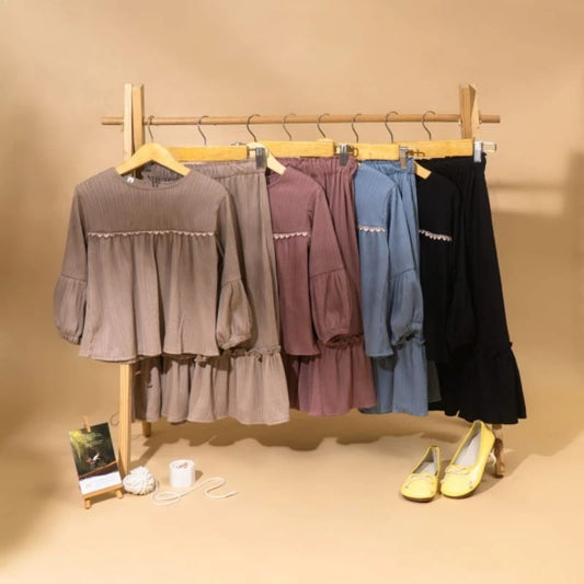 Ribbed Skirt set