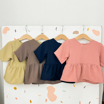 AMY SHORTSLEEVE BABYDOLL TOP